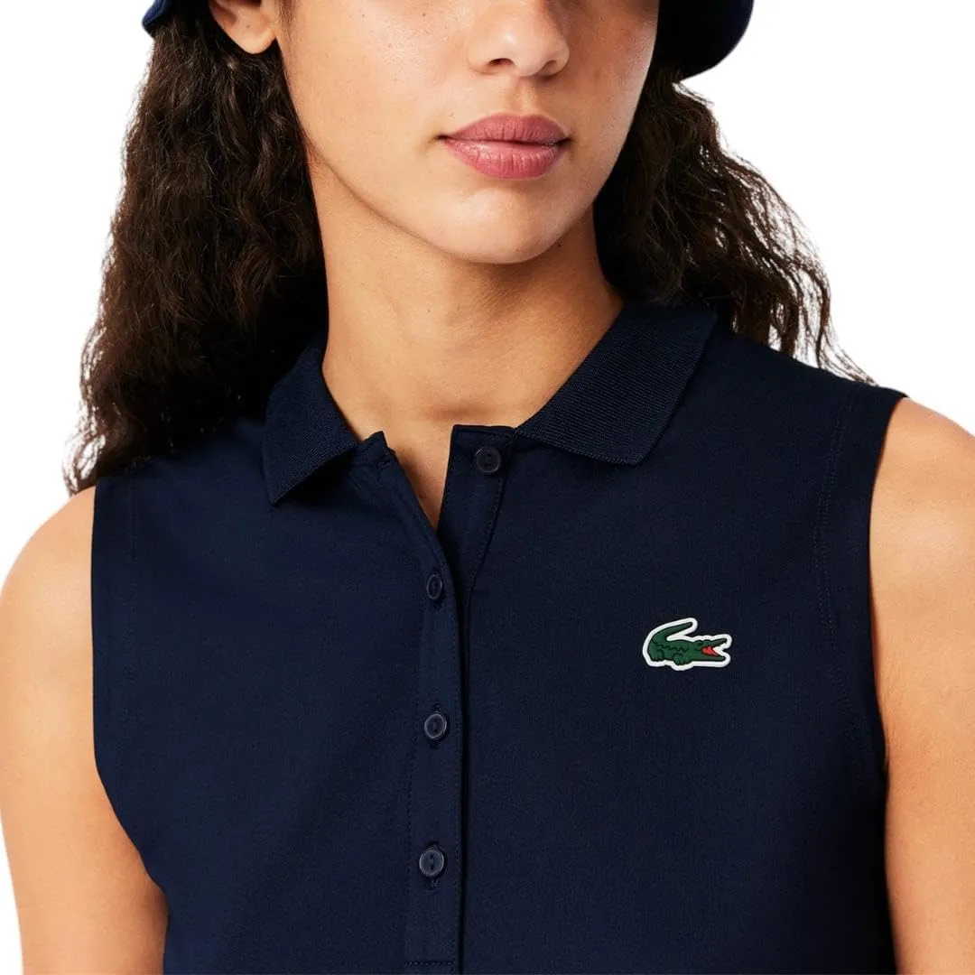 Lacoste Women's Slim Fit Uv Protect Stretch Golf Polo Shirt