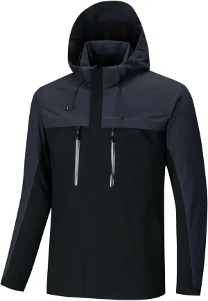 Lightweight Hooded Raincoat for Men, Waterproof, Windbreaker, Hiking, Camping, Fishing
