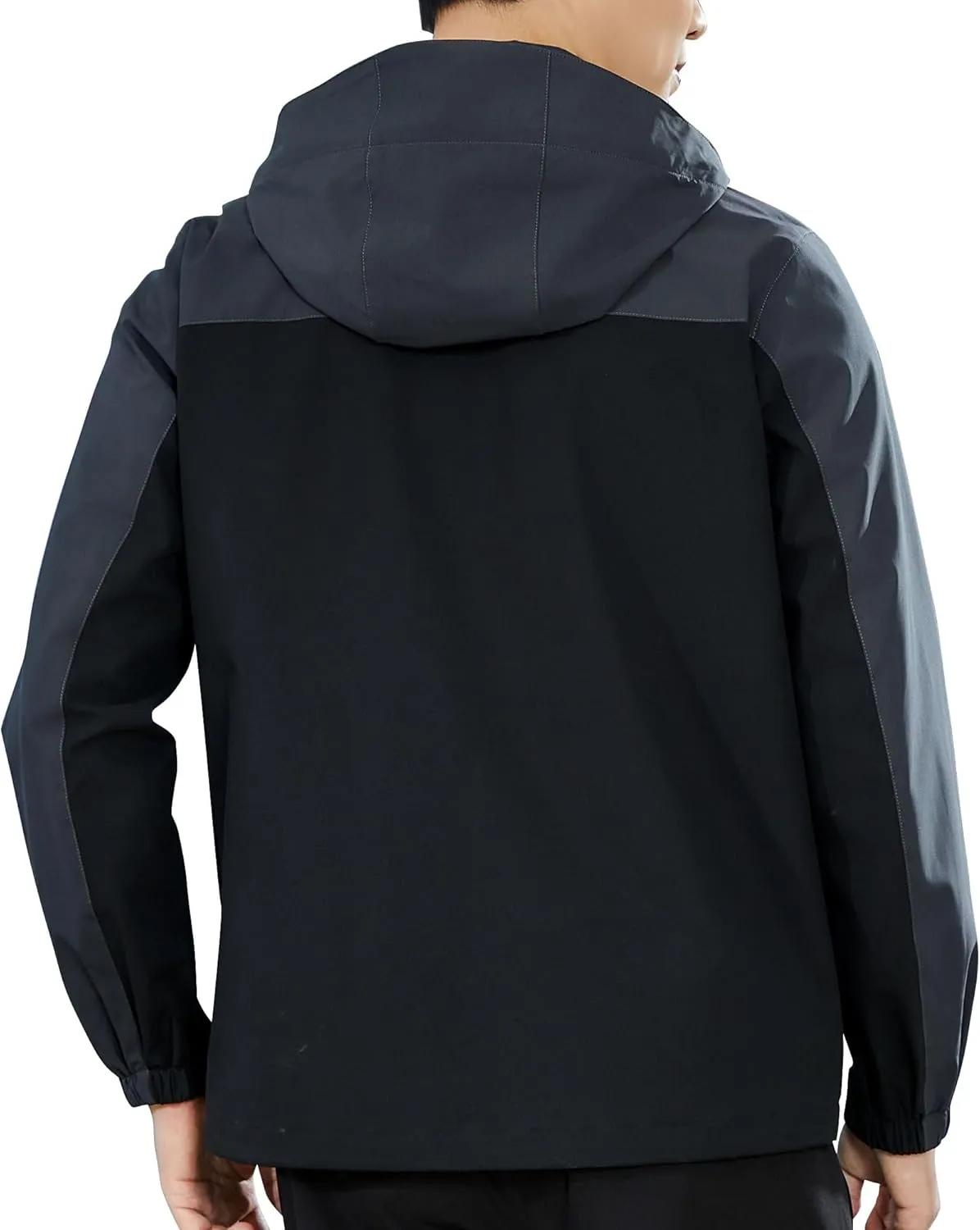 Lightweight Hooded Raincoat for Men, Waterproof, Windbreaker, Hiking, Camping, Fishing