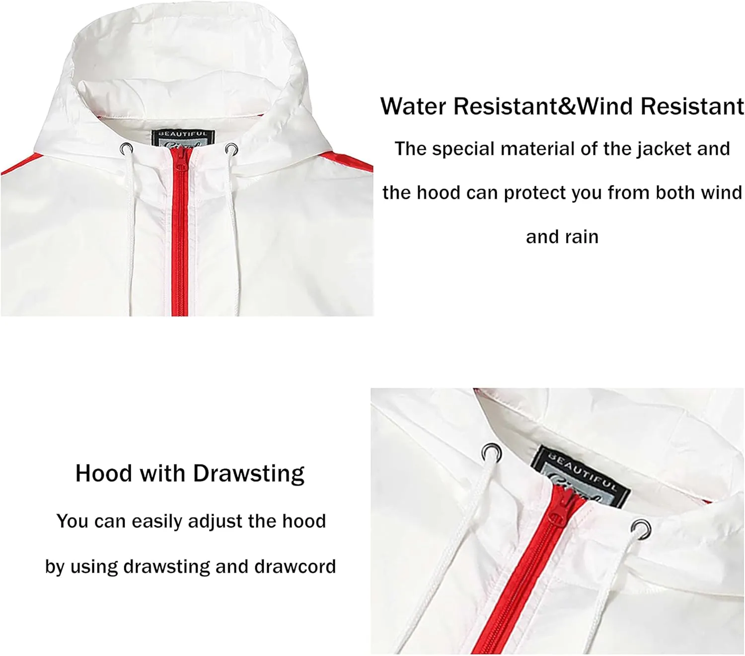 Lightweight Men's Windbreaker - Breathable Hooded Jacket for Outdoors & Commutes