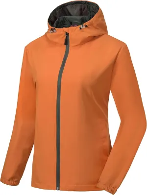 Little Donkey Andy Women's Lightweight Windbreaker Jacket Breathable Windproof Jacket Hiking Running Golf UPF50 