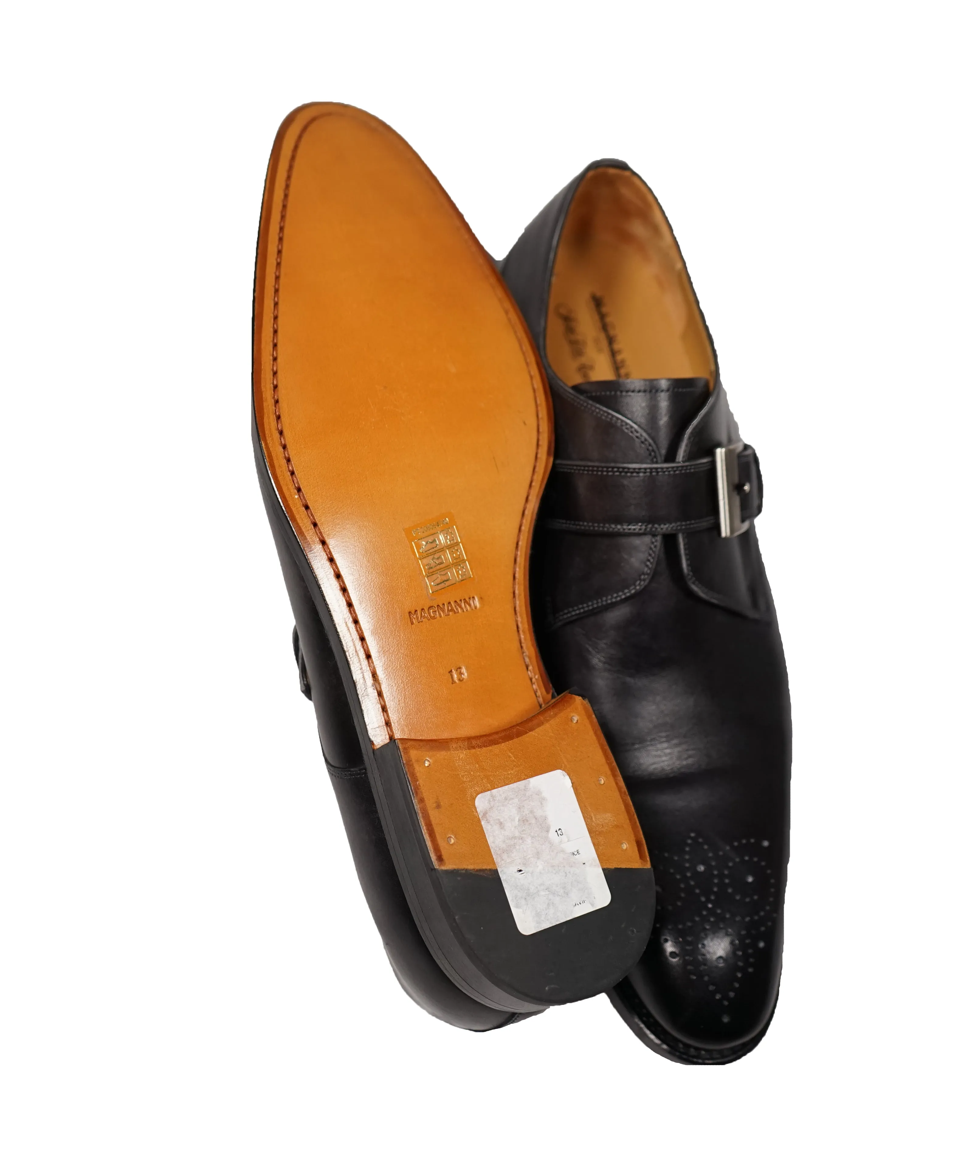 MAGNANNI - Single Monk Strap Loafers Brogue Tip -13