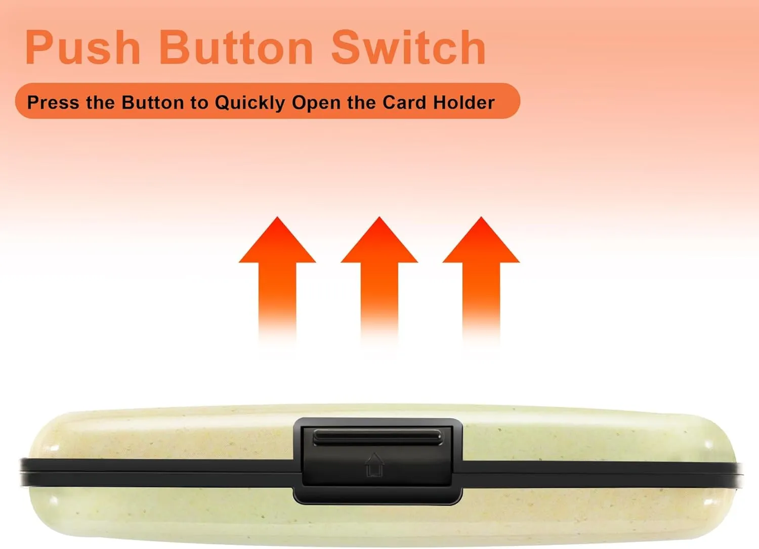 Mayski Credit Card Holder, RFID Blocking, Aluminum Alloy Hard Case, Small Mini Business Metal Wallet for Women Men, Beach