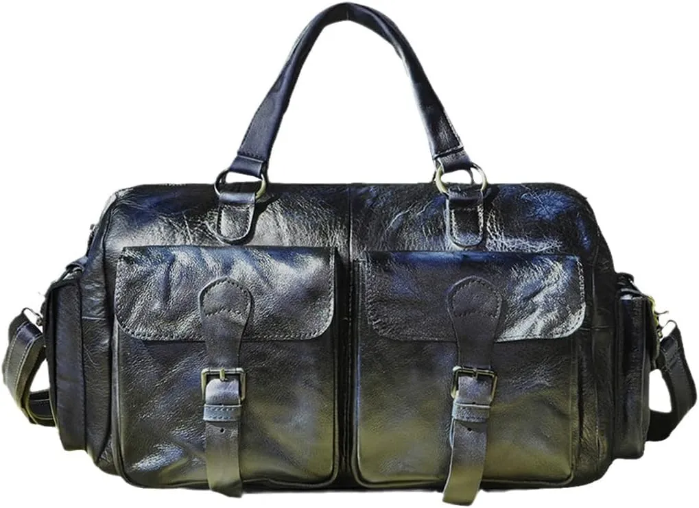 Men Leather Travel Business Briefcase Heavy Duty Computer Laptop Tote Messenger Bag