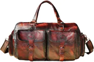 Men Leather Travel Business Briefcase Heavy Duty Computer Laptop Tote Messenger Bag