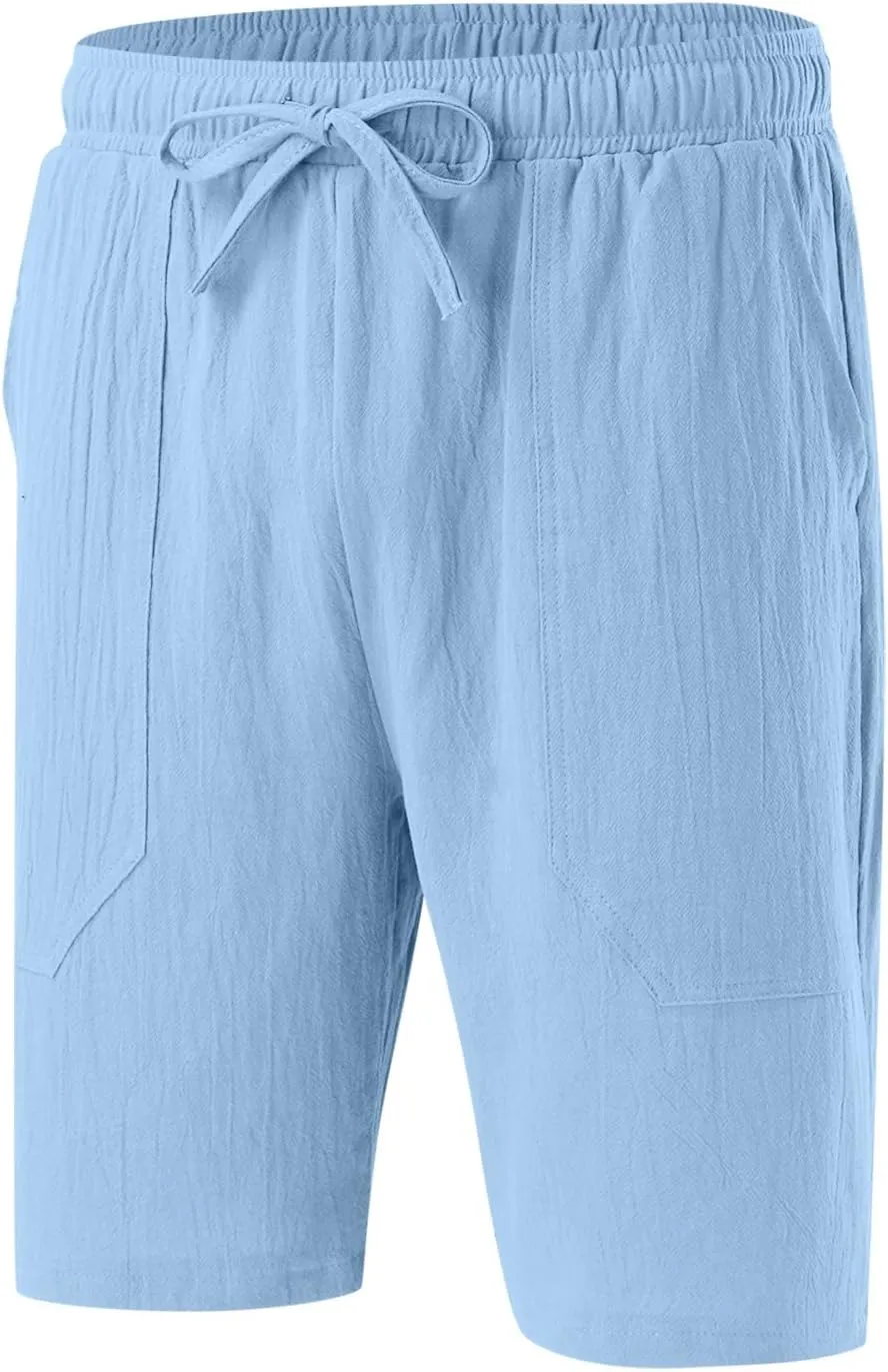 Men's Casual Shorts 5 Inches Inseam Flat Front Cargo Chino Shorts Summer Running Workout Slim Fit Golf Shorts
