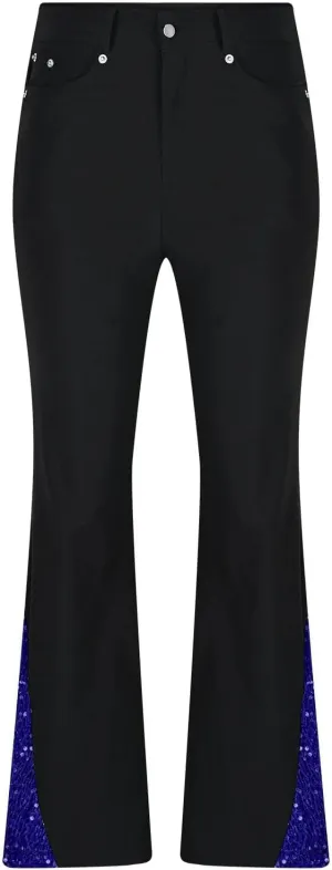 Men's Vintage Casual Flared Pants Classic Stretch Fit Button Bell Bottom Denim Jeans Skinny Straight Leg Trousers