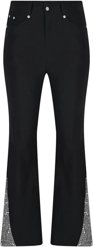 Men's Vintage Casual Flared Pants Classic Stretch Fit Button Bell Bottom Denim Jeans Skinny Straight Leg Trousers