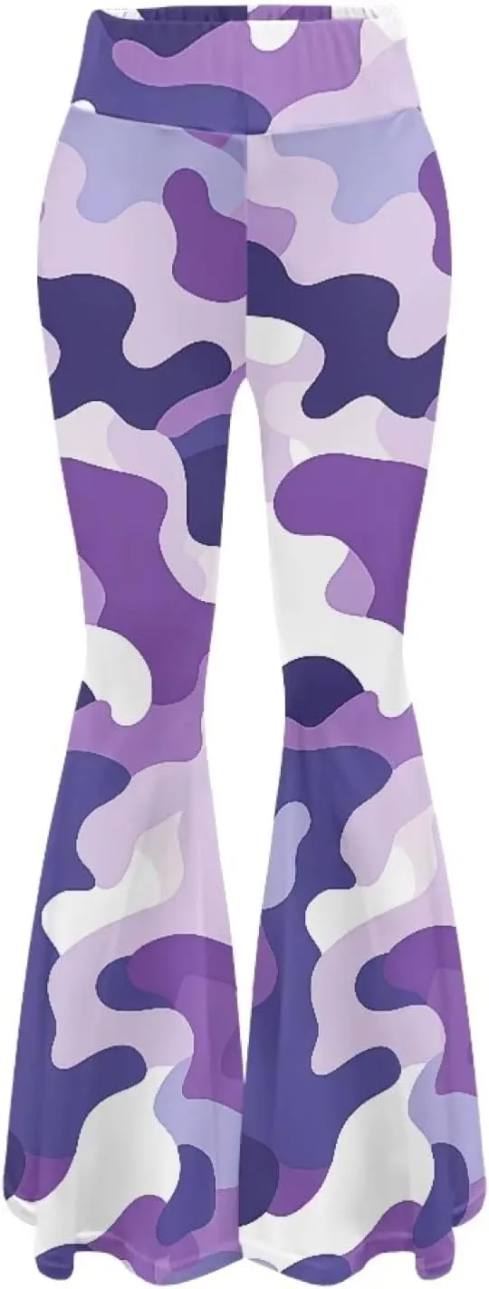 Modysero Comfy Yoga Pants Women High Waisted Bell Bottom Pants for Woman Personalized Print Flare Leggings Stretch