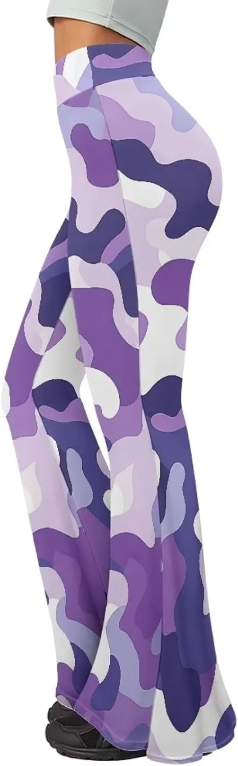 Modysero Comfy Yoga Pants Women High Waisted Bell Bottom Pants for Woman Personalized Print Flare Leggings Stretch