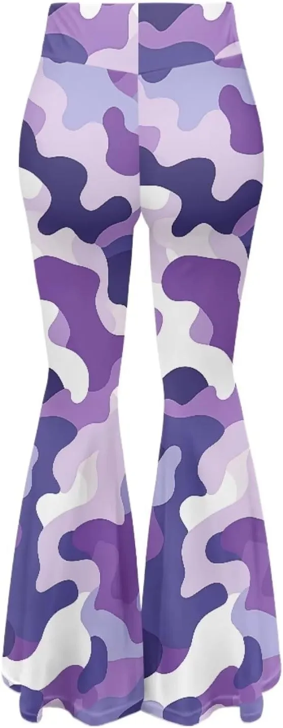 Modysero Comfy Yoga Pants Women High Waisted Bell Bottom Pants for Woman Personalized Print Flare Leggings Stretch