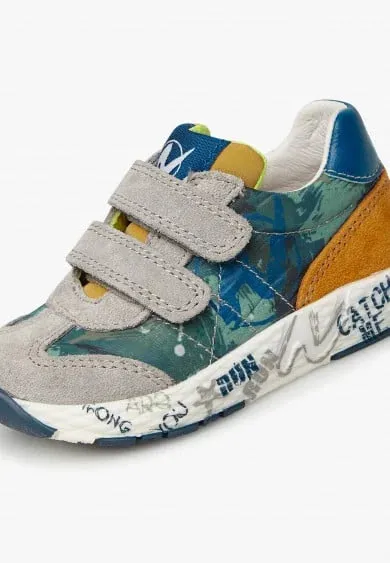 Naturino Jesko VL | Grey-Zucca Suede Kids Sneakers