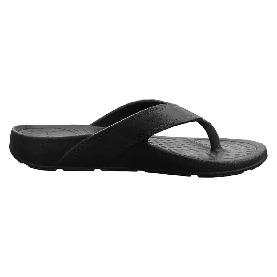 Nuu Sol Unisex Cascade Flip Flops- Eclipse Black