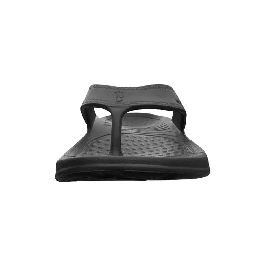 Nuu Sol Unisex Cascade Flip Flops- Eclipse Black