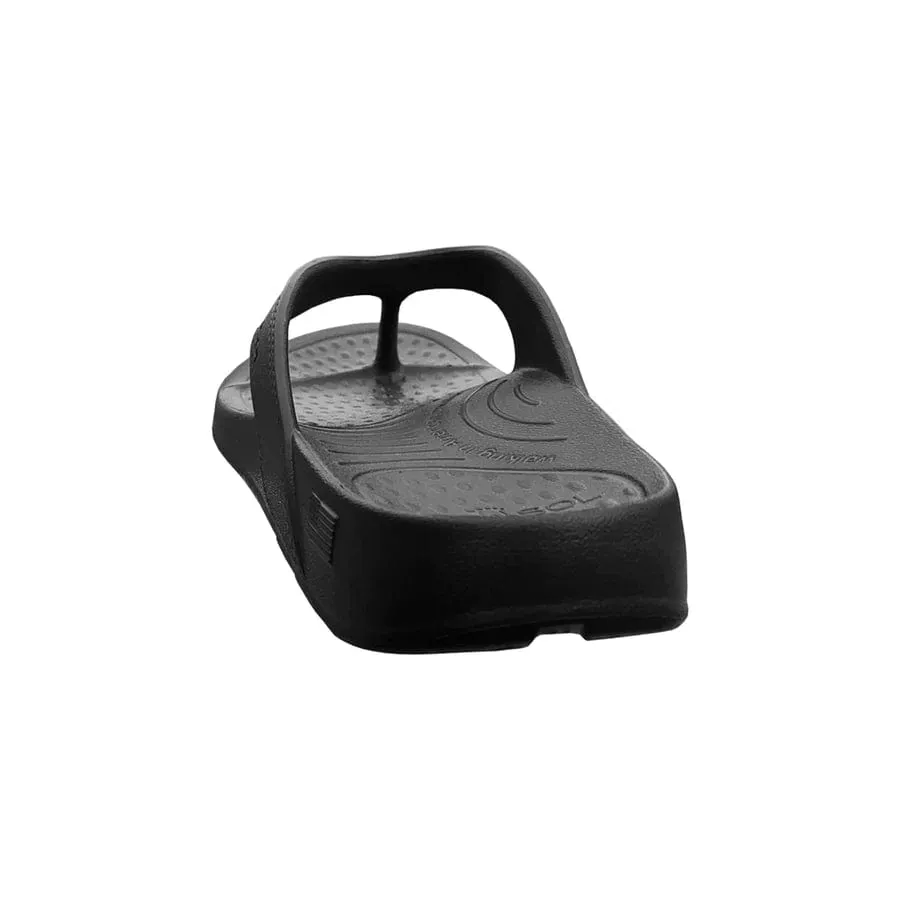 Nuu Sol Unisex Cascade Flip Flops- Eclipse Black