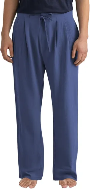 Plus Size Linen Pants Men Trendy Flat Front Pants Solid Straight Slacks Summer Drawstring Casual Trousers with Pocket