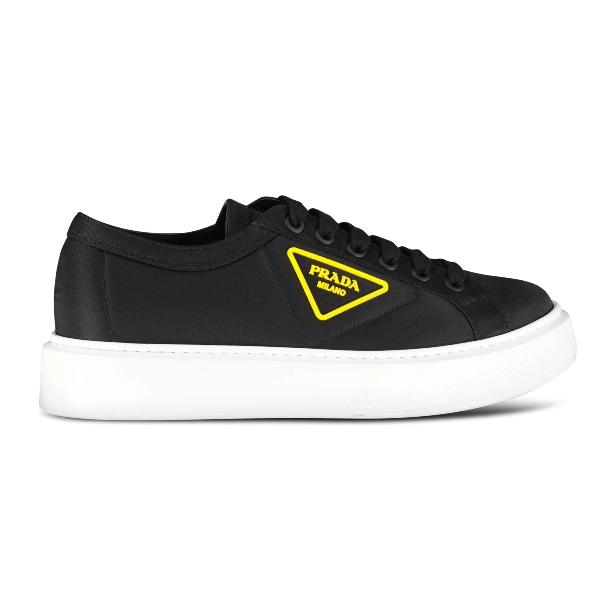 PRADA Nylon Triangle Logo Trainers Black