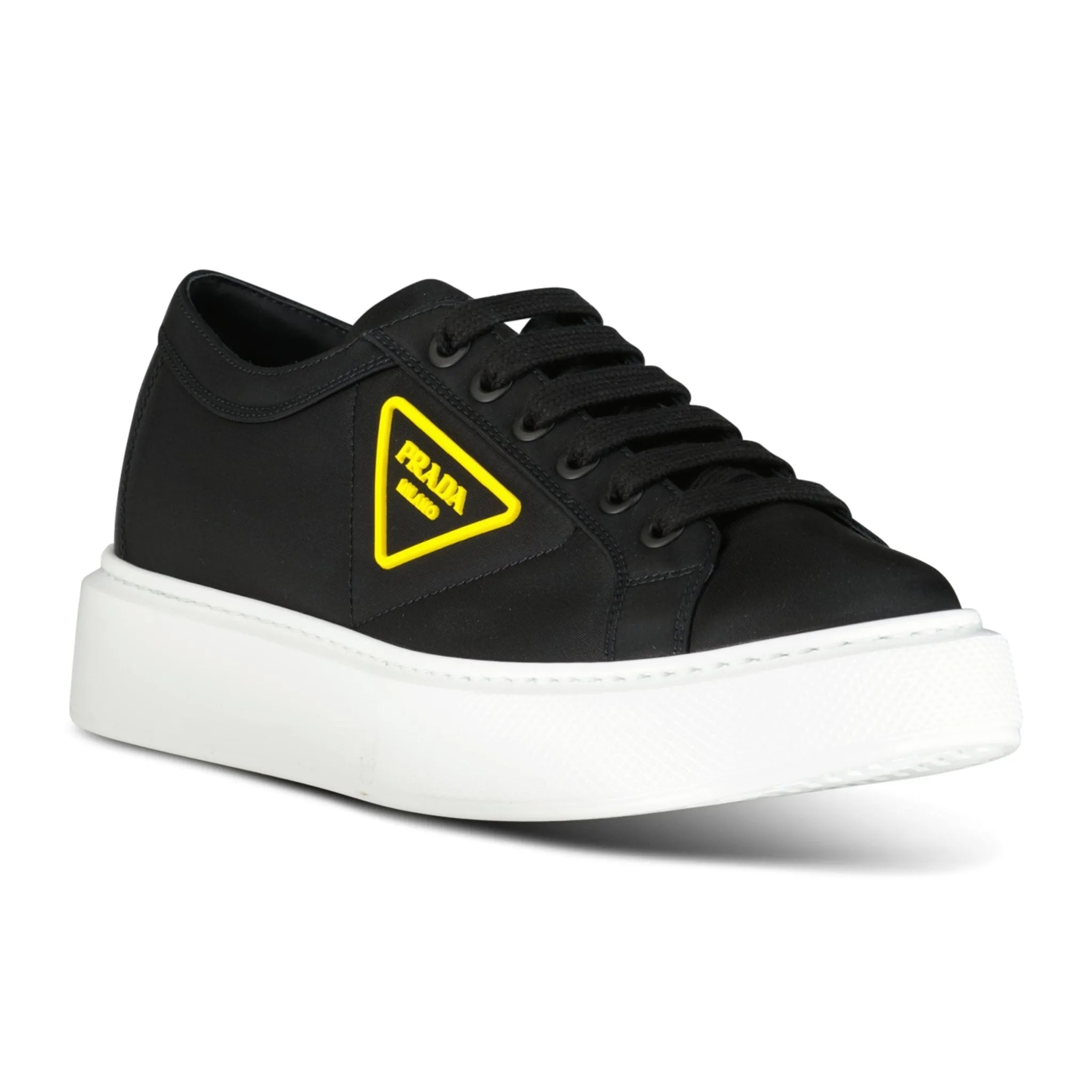 PRADA Nylon Triangle Logo Trainers Black