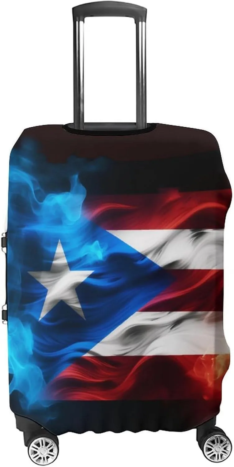 Puerto Rico FlagTravel Suitcase Protector Luggage Cover Protective Washable Anti-scratch Baggage Cover