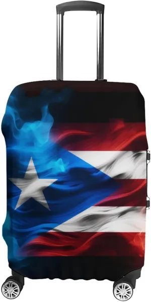 Puerto Rico FlagTravel Suitcase Protector Luggage Cover Protective Washable Anti-scratch Baggage Cover
