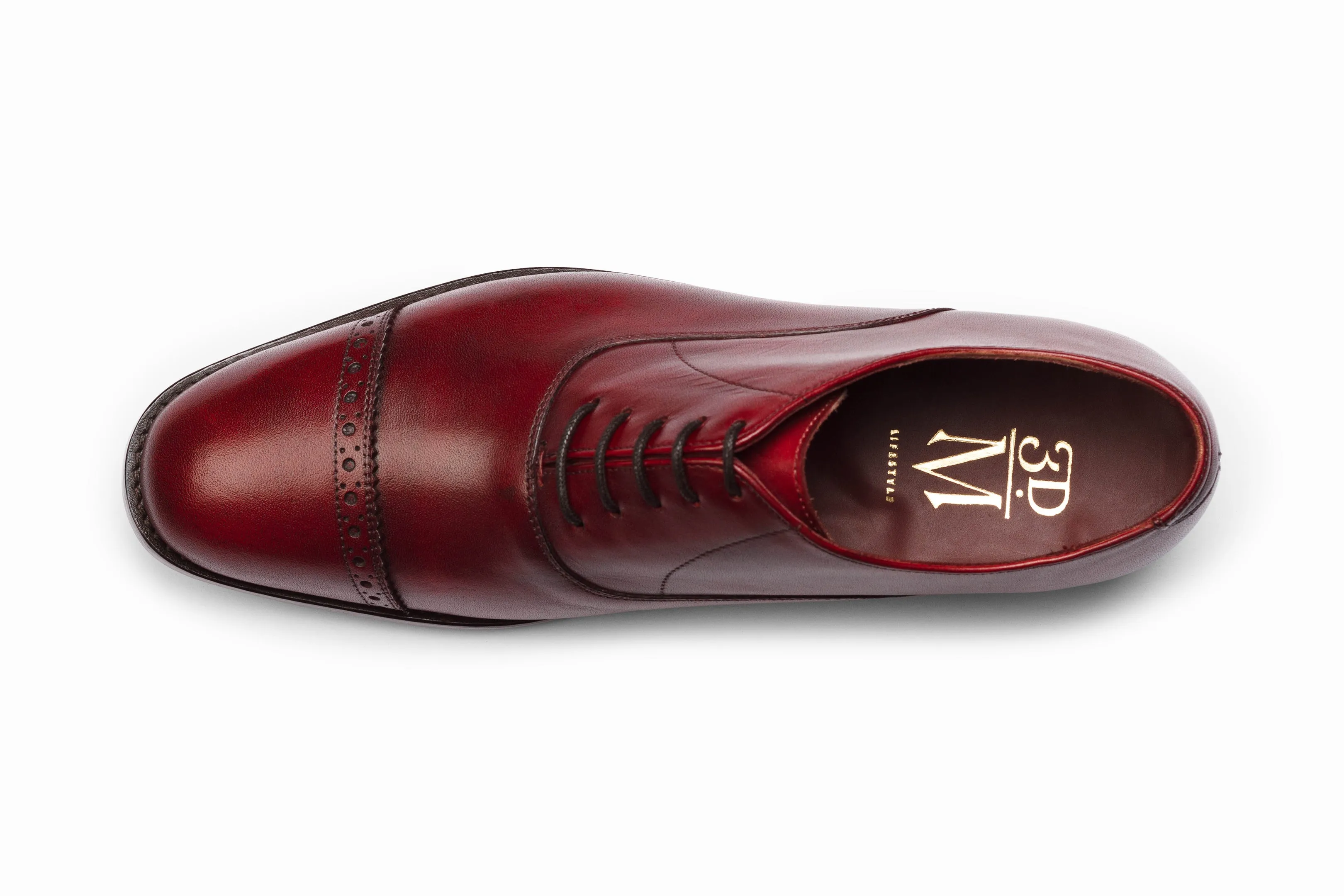 Quarter Brogue Oxford - Dark Oxblood