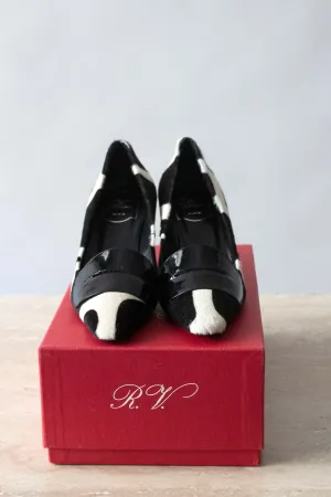 Roger Vivier Giraffe Print Ponyhair Heel