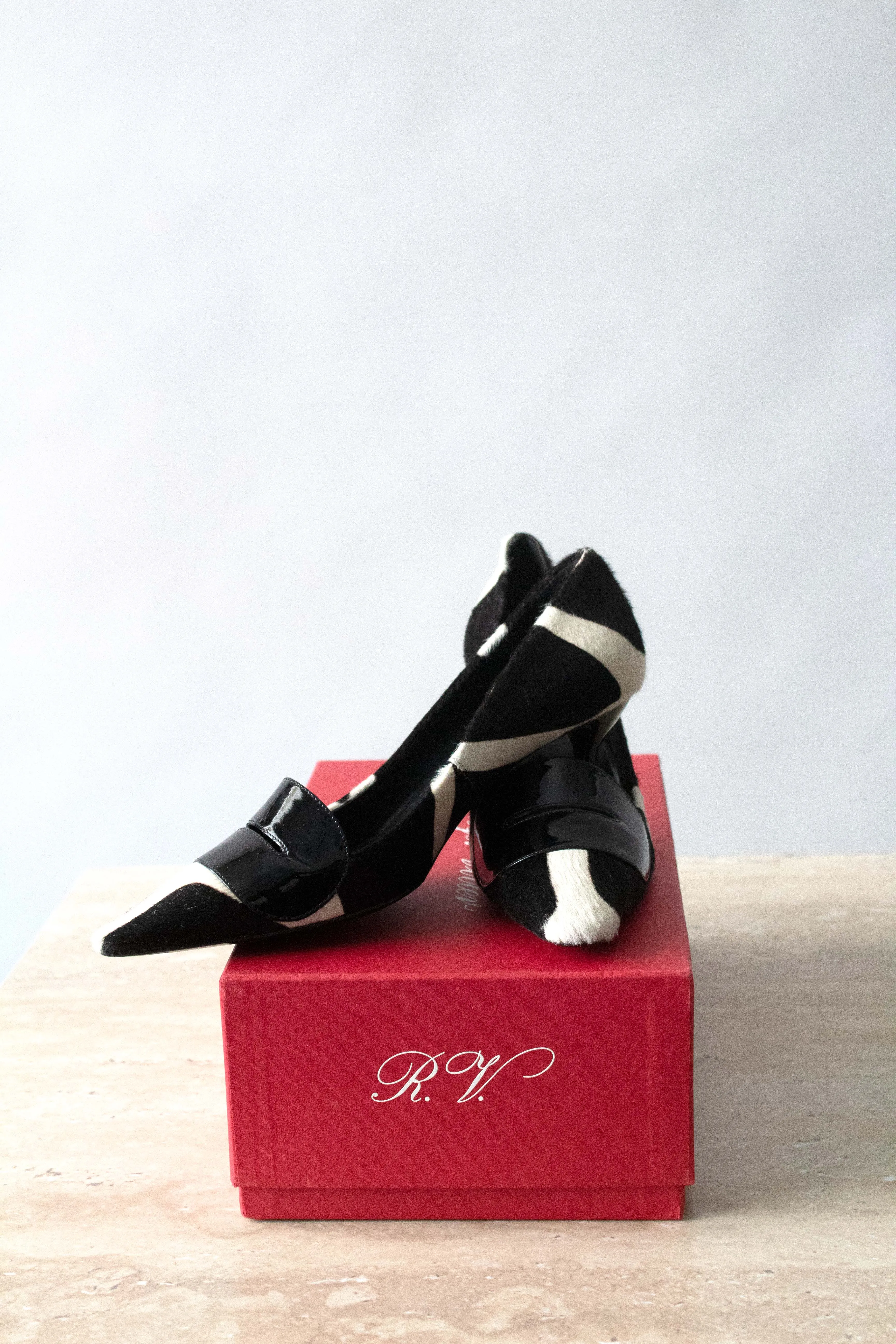 Roger Vivier Giraffe Print Ponyhair Heel