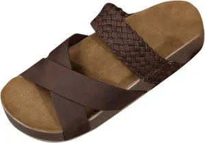Sandals Women Wedge Shoes Summer Dressy Flip Flops Comfortable Orthopedic Platform Non Slip Sandals Fashion Flower Decor Walking Shoes for Summer And Daily Wear