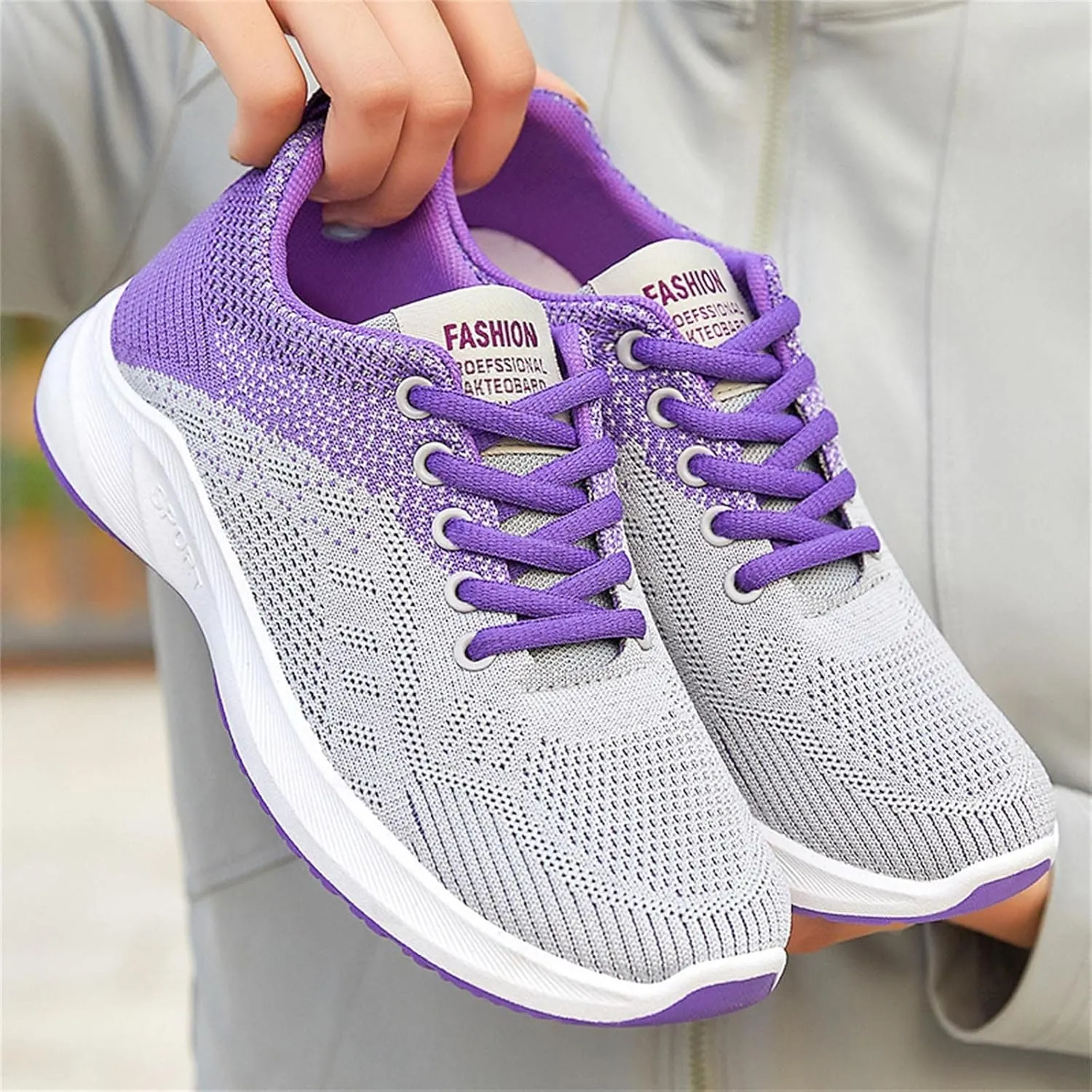 Sneakers for Women Casual Mesh Breathable Lace Up Walking Non Slip Work Shoes Women Athletic Women's Casual Shoes Casual Sneakers Black Tennis Shoe Trainers Shoe
