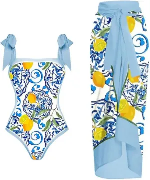 Summer Women's Swimsuit Bikini.with Chest Cushion Swimsuits Sexy Bathing Suit.One Pieces Swimwear Long Skirt.