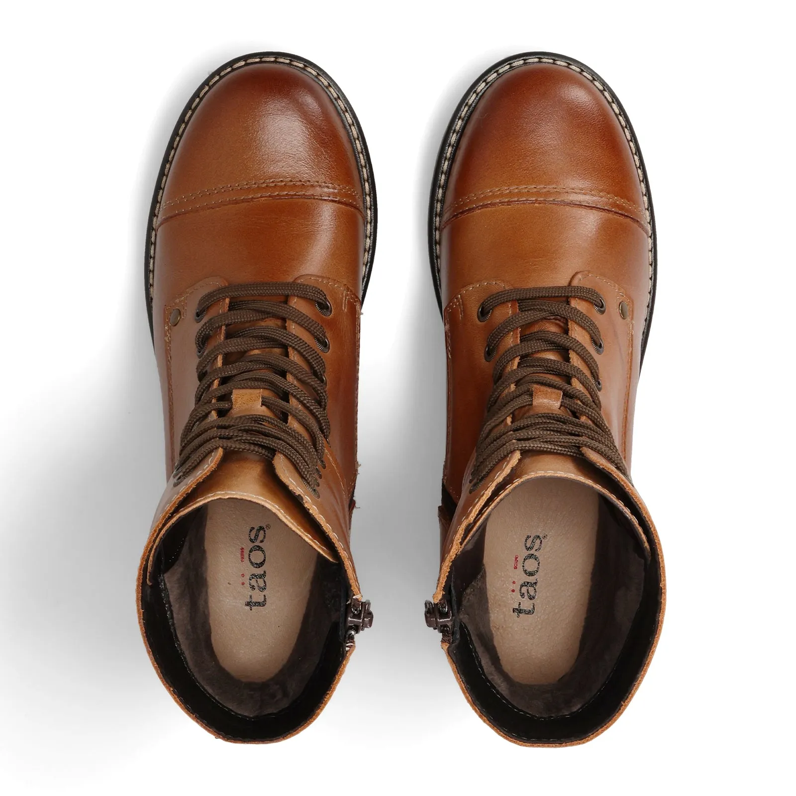 Taos Crave Lace Up Mid Boot (Women) - Caramel
