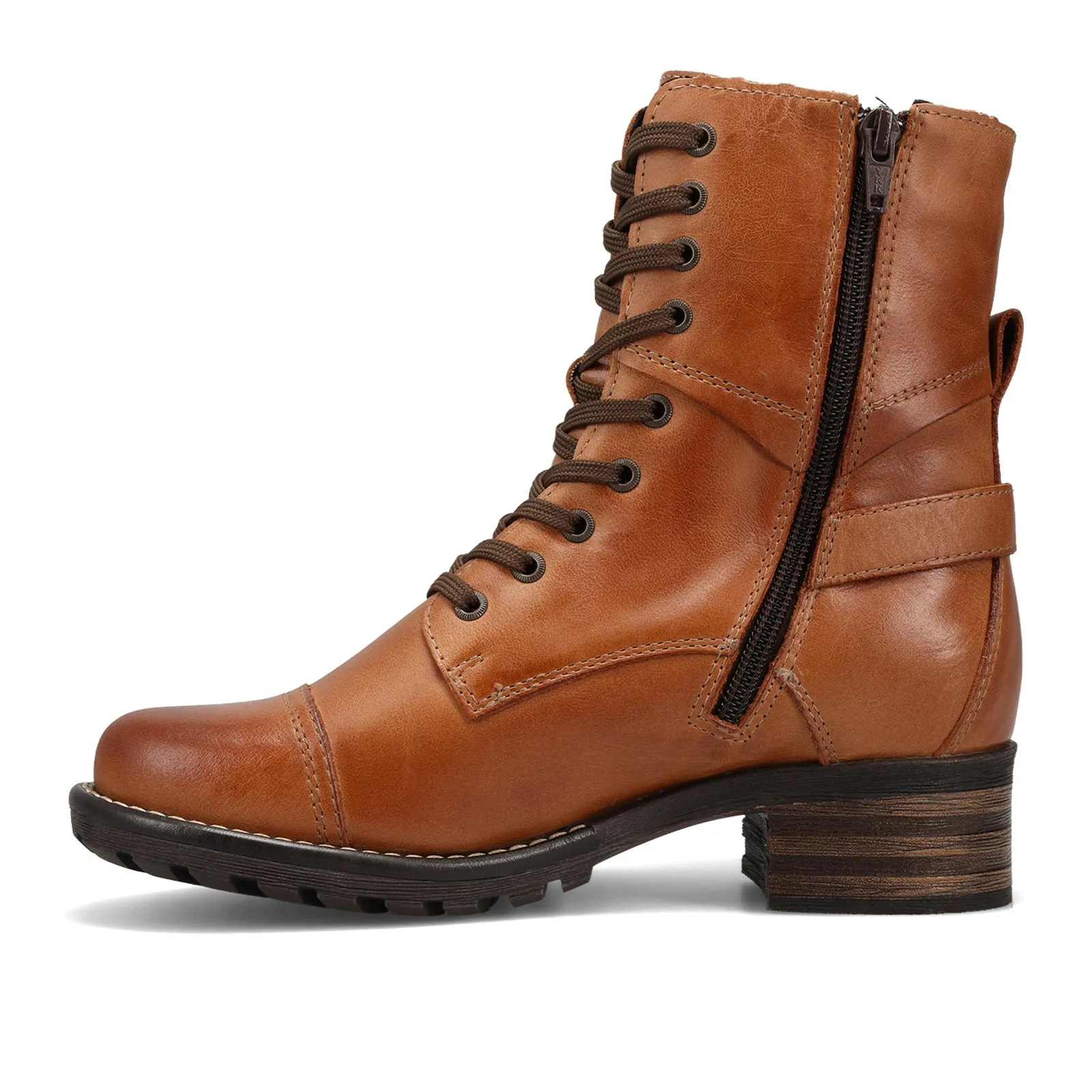 Taos Crave Lace Up Mid Boot (Women) - Caramel