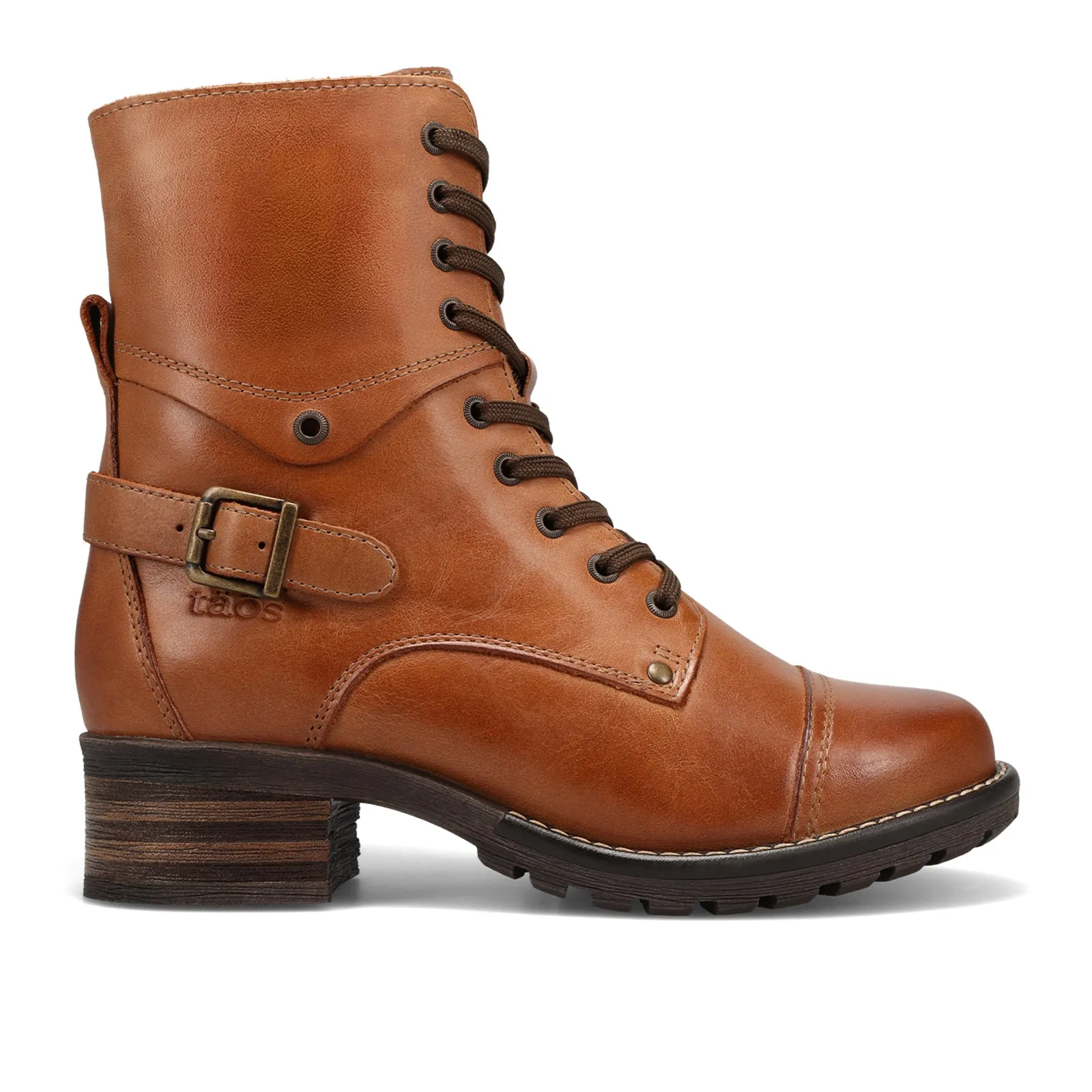 Taos Crave Lace Up Mid Boot (Women) - Caramel