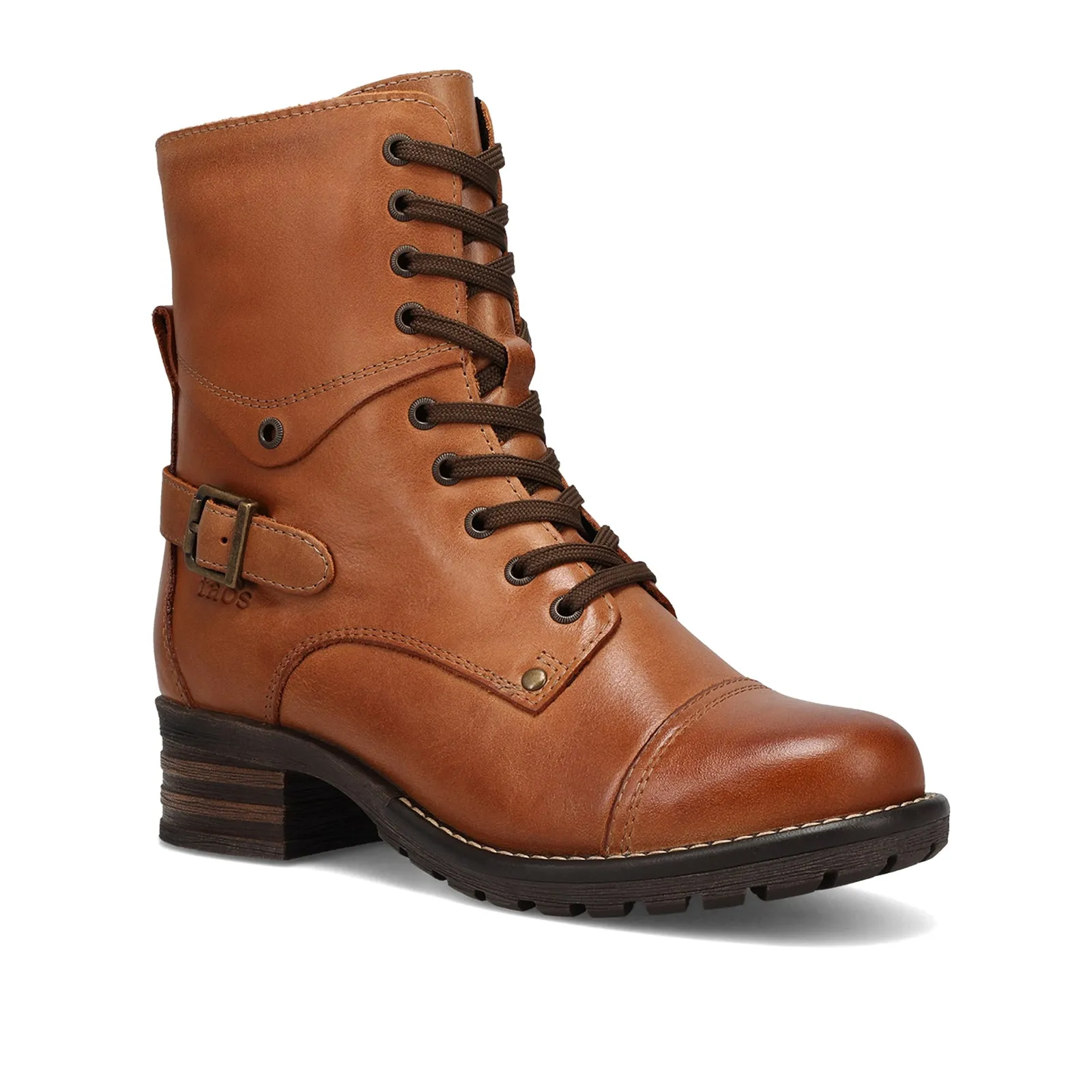 Taos Crave Lace Up Mid Boot (Women) - Caramel