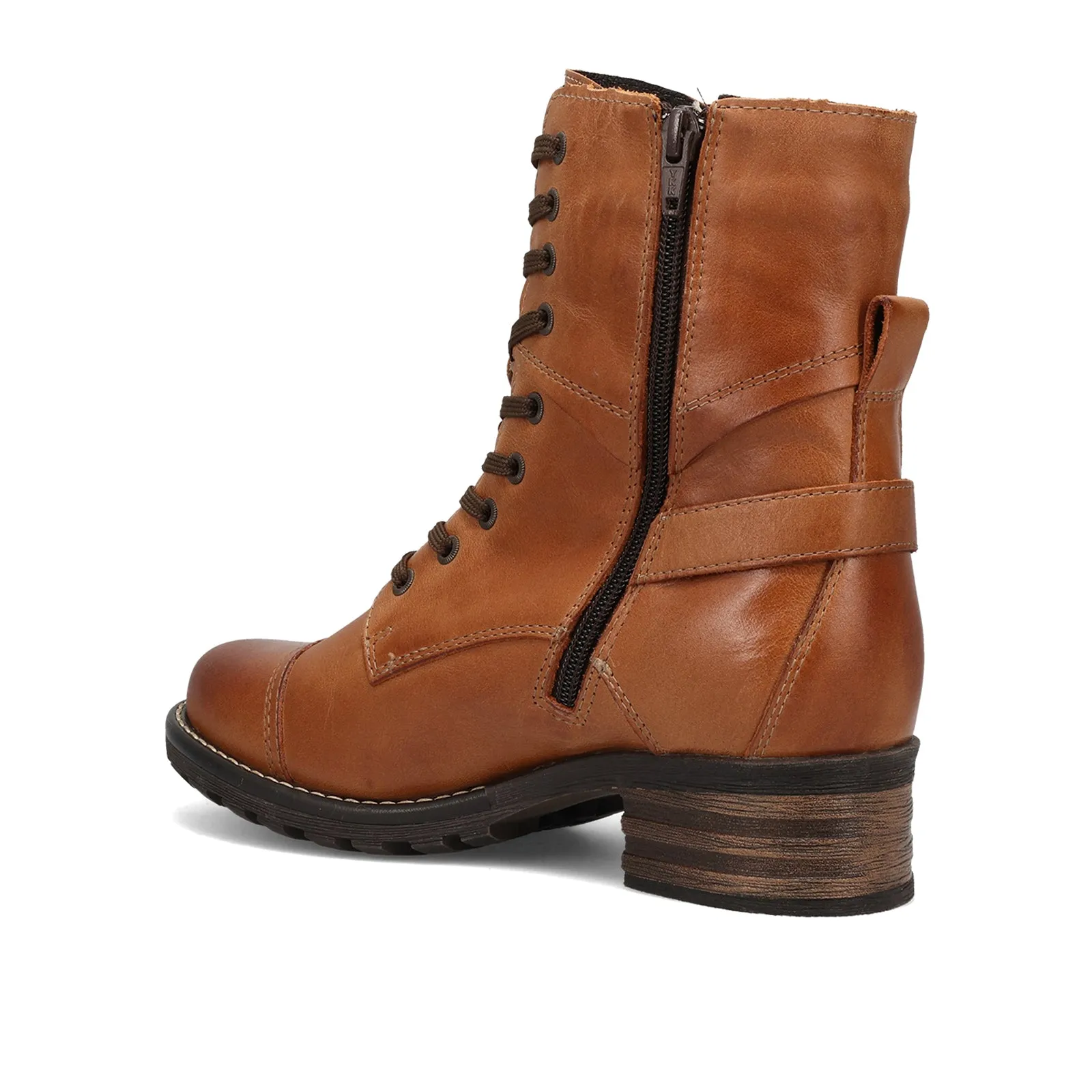 Taos Crave Lace Up Mid Boot (Women) - Caramel