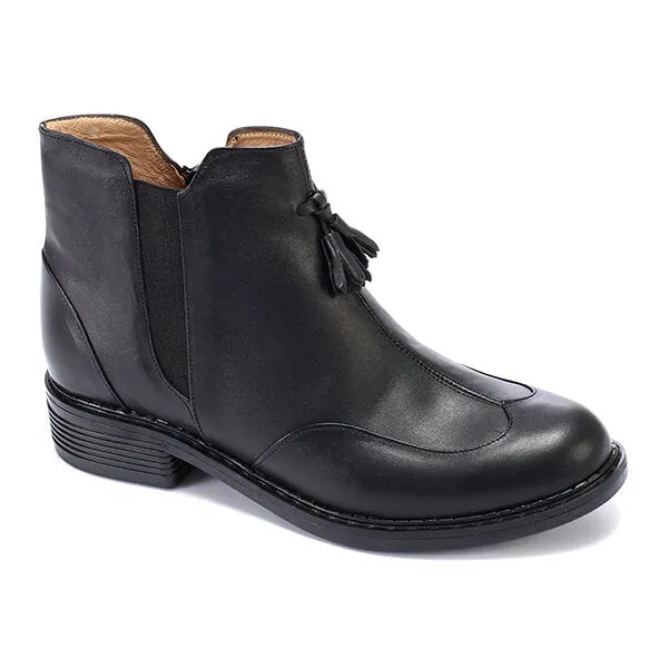 Tassel Ankle Leather Boots