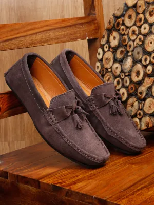 Teakwood Leather Men Solid Round-Toe Brown Loafer - Clearance sale