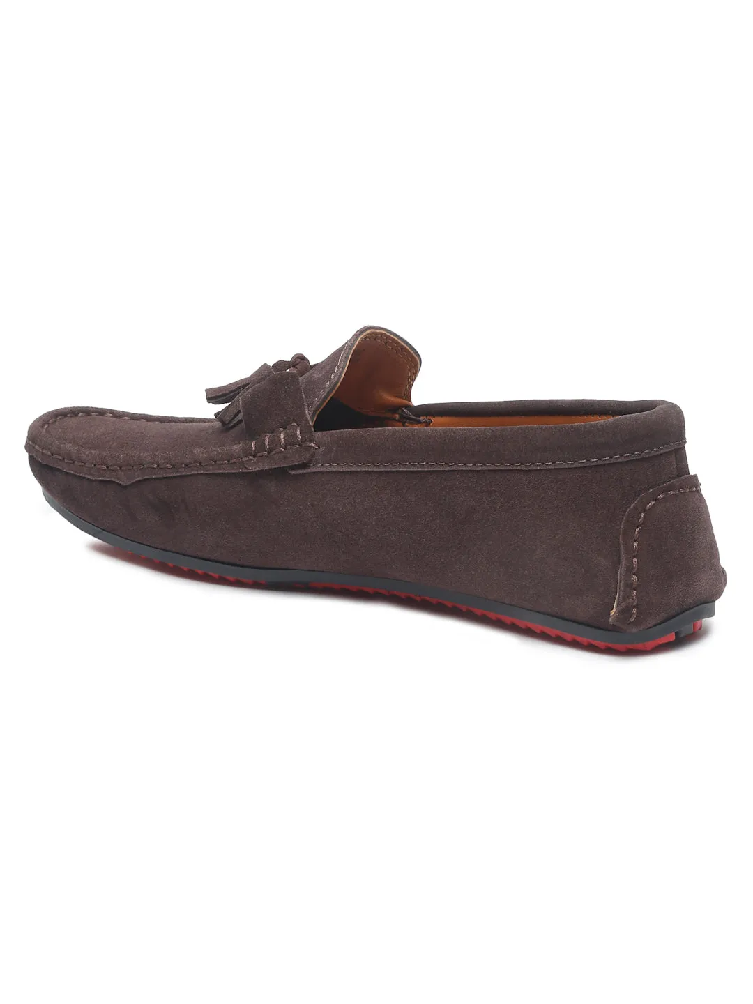 Teakwood Leather Men Solid Round-Toe Brown Loafer - Clearance sale
