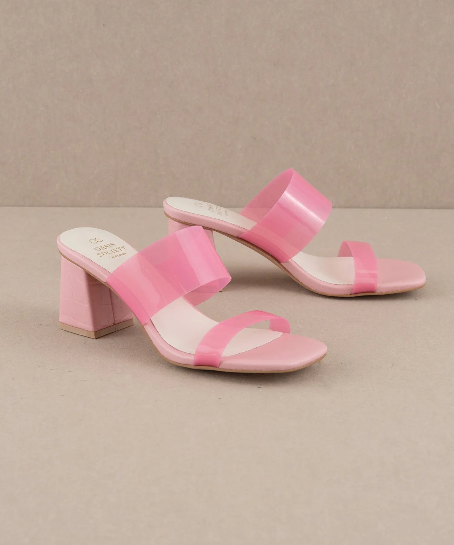 The Bagan | Pink Transparent Sandal Heel