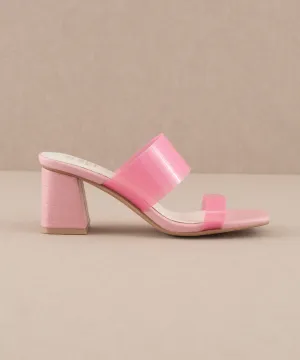 The Bagan | Pink Transparent Sandal Heel