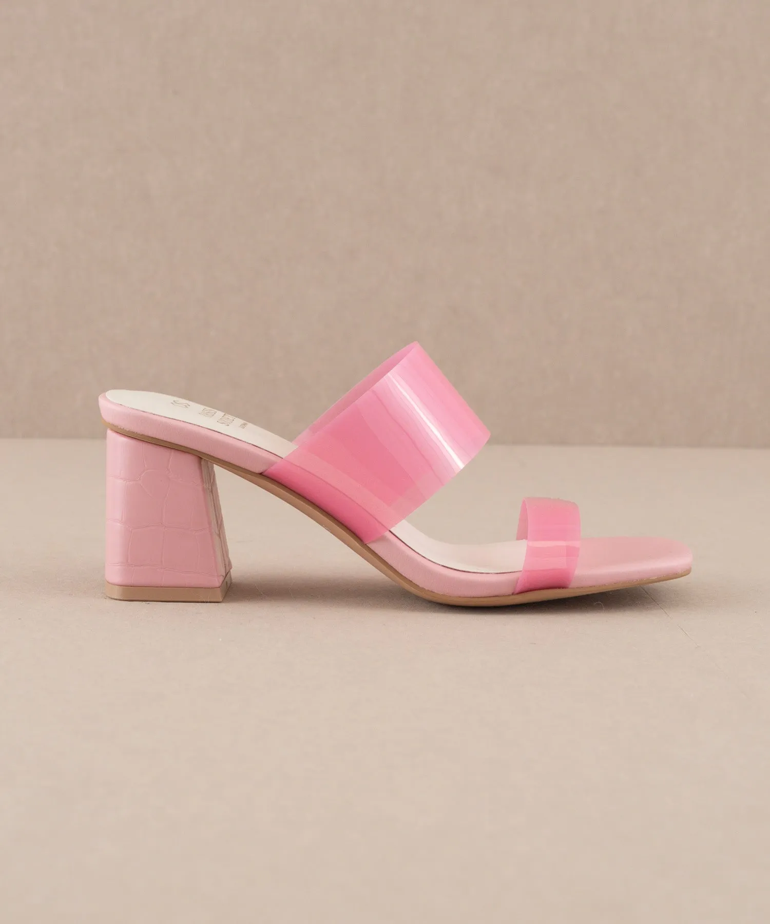 The Bagan | Pink Transparent Sandal Heel