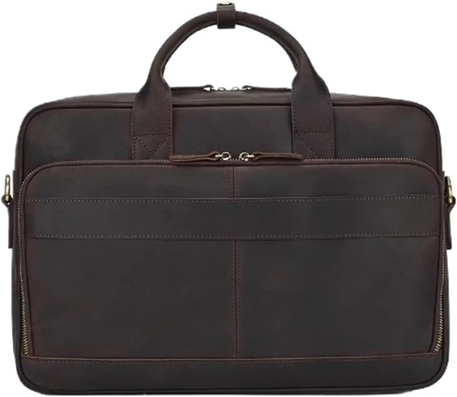 Tote Briefcase Leather Men's Vintage Commuter Baottop Layer Cowhide 14 "computer Handbag Business Bag