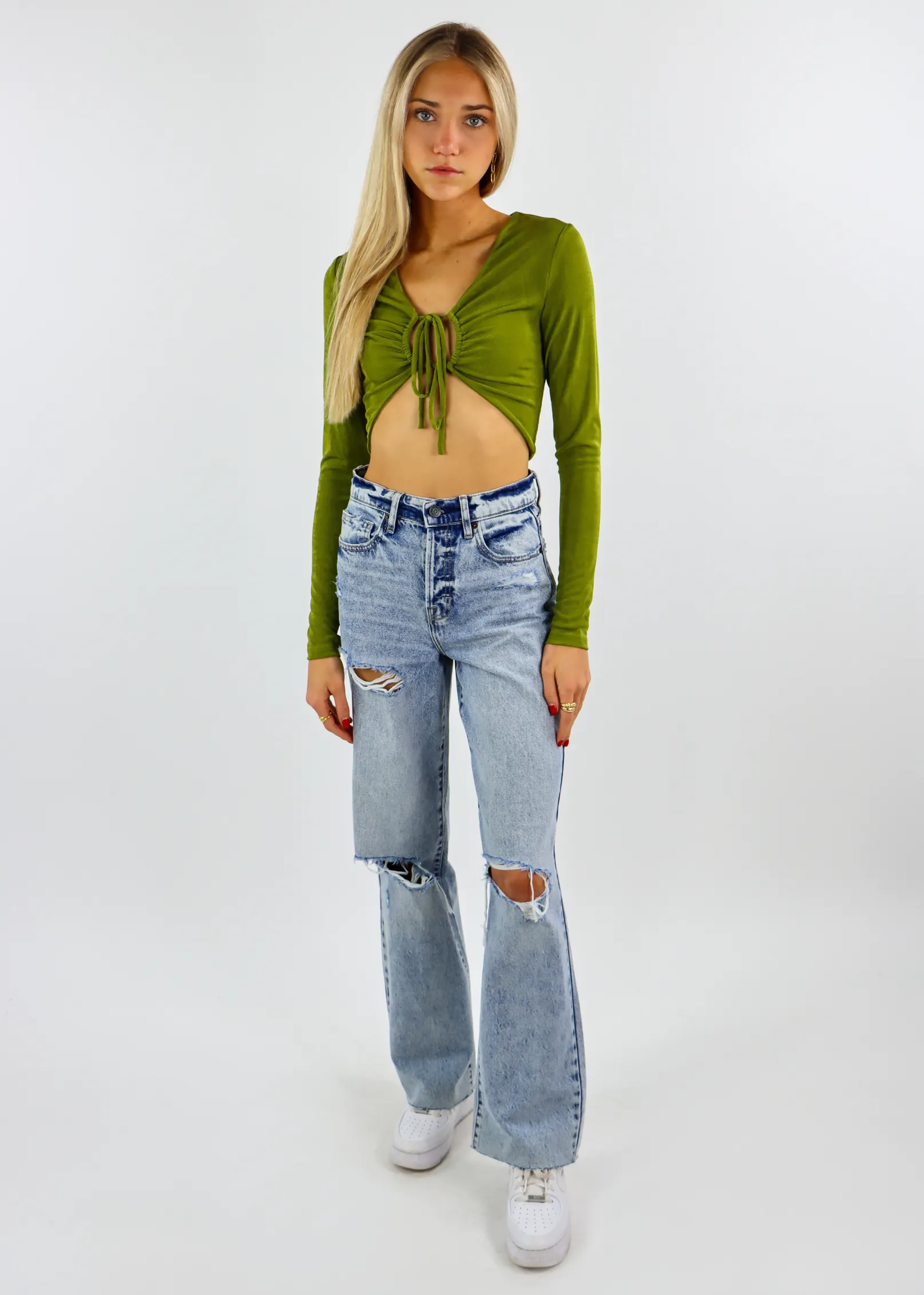 Trust Me Long Sleeve Top ★ Green