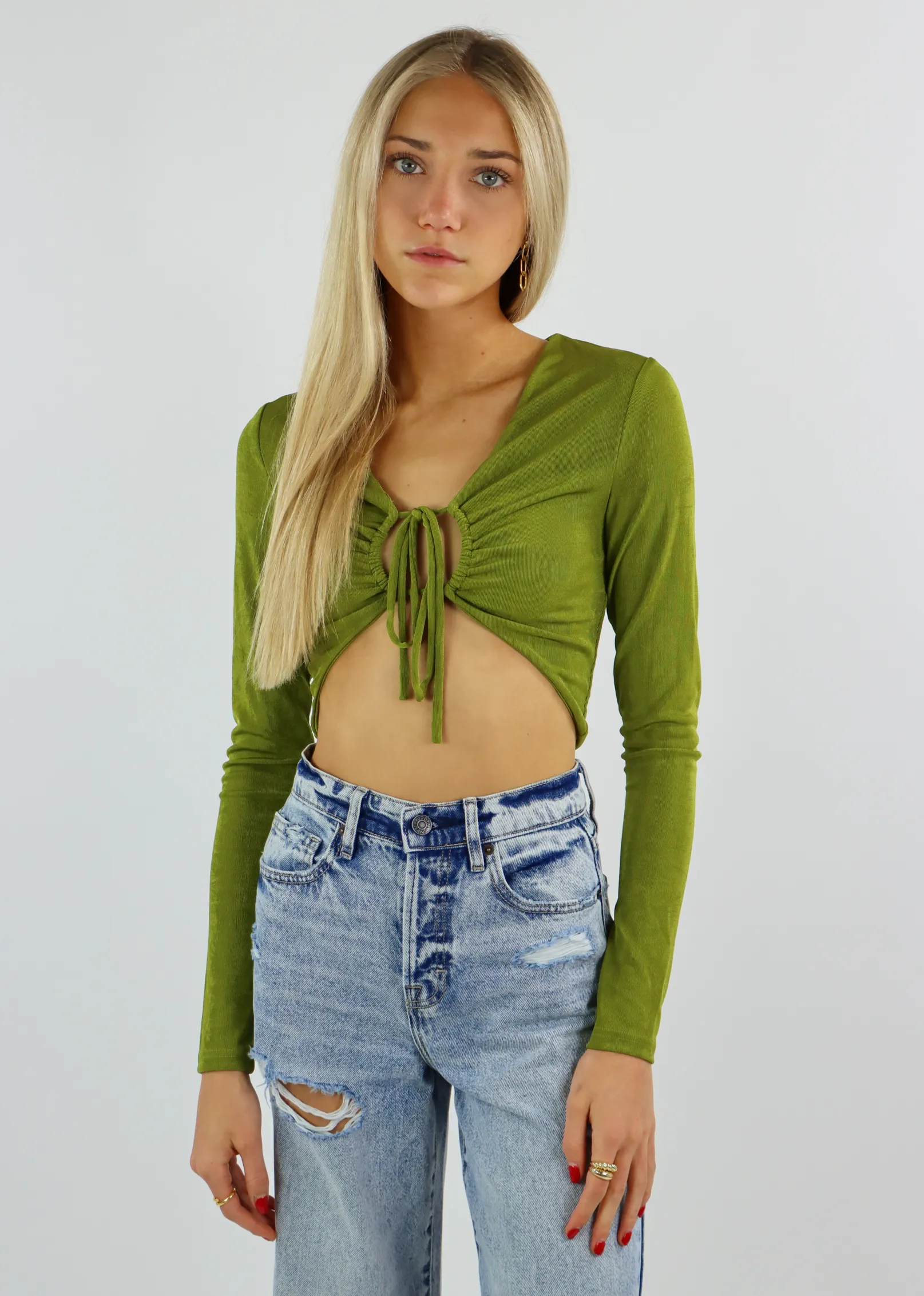 Trust Me Long Sleeve Top ★ Green