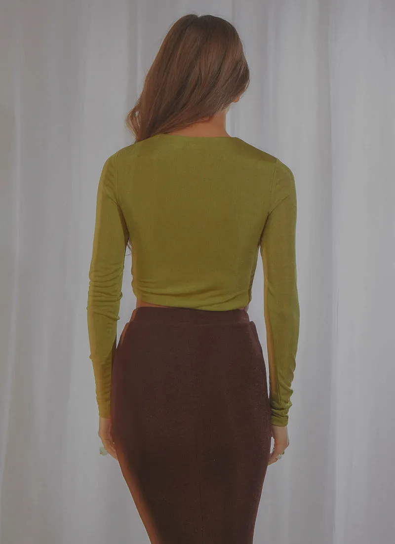 Trust Me Long Sleeve Top ★ Green