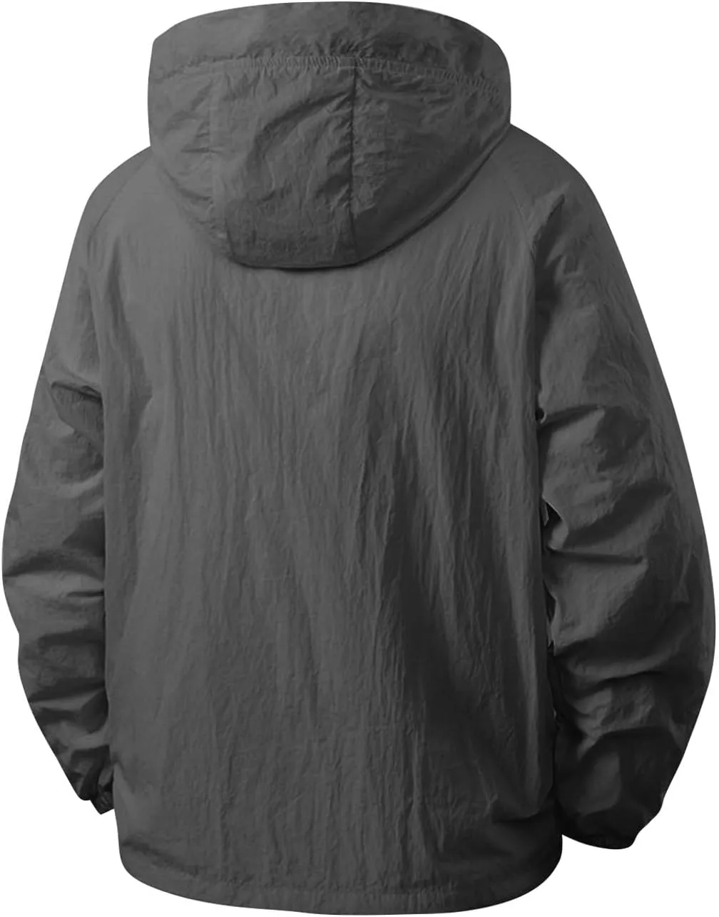 Waterproof Rain Jacket Mens Outdoor Plain Windbreaker Hiking Unisex Raincoats Jogging Breathable Rain Coats