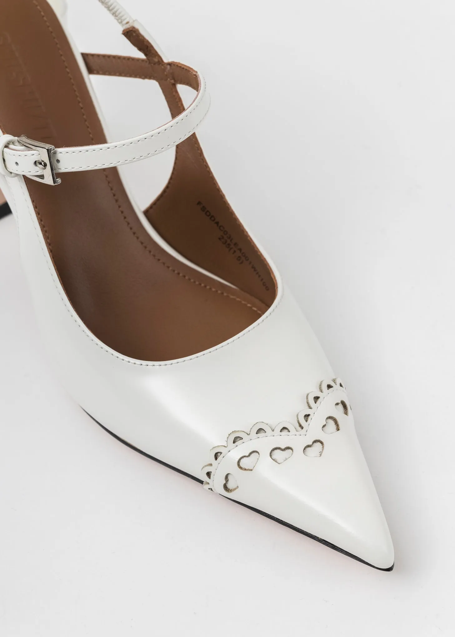 White Bow Toe Pointed Heels