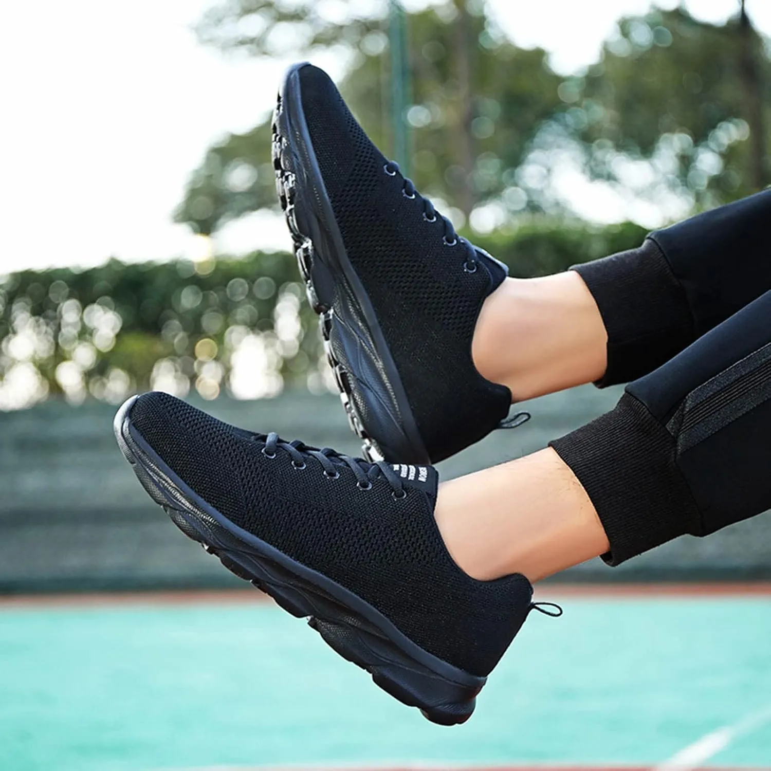 Women's Lace Up Road Running Shoes Wide Athletic Tennis Mens Running Shoes Walking Casual Shoes Slip On White Platform Sneakers Waterproof Tennis Shoe Cross Trainer Shoe