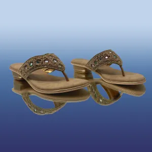ZariGlow Embellished Antique heels